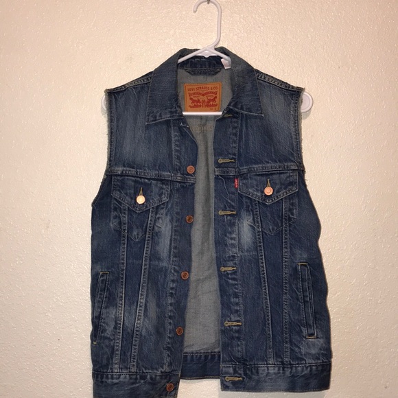 mens jean jacket vest